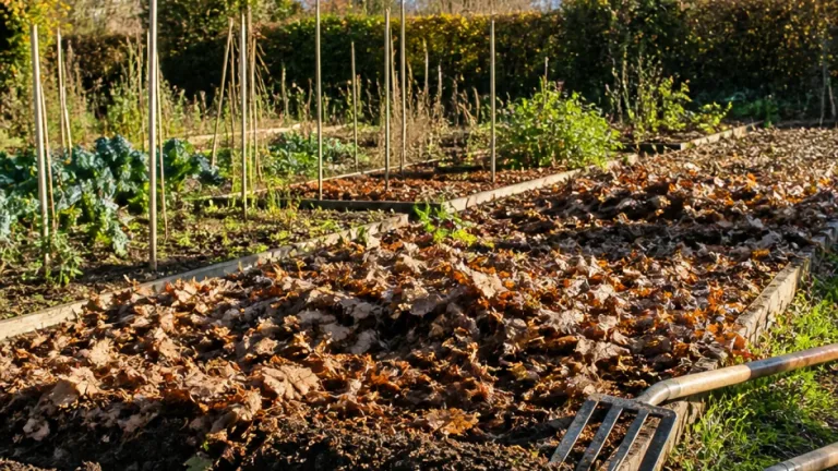 Bêcher son potager en octobre ? Non : le griffage et 10–15 cm de paillage protègent la vie du sol