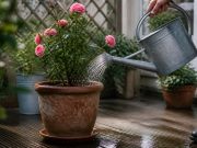 Arroser un rosier en pot : fréquence, quantité et technique Arroser un rosier en pot : fréquence, quantité et technique
